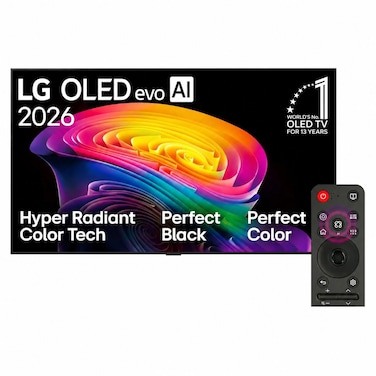 إل جي تلفاز ذكي أوليد إيفو AI، مقاس 55 بوصة، بدقة 4K فائقة الوضوح، موديل 55CS6VA، أسود