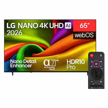 LG 65-Inch 4K Ultra HD, Smart Nano AI TV, 65NU850B6LA, Black