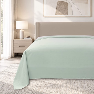 Cannon Double Flat Sheet, 144 Thread Count, 100% Cotton, 206x250cm, Green