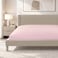 CANNON Double Fitted Sheet, 144 Thread Count, 100% Cotton, 150x200x30cm, Blush Pink