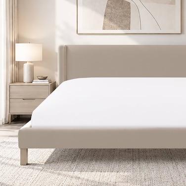 CANNON Single Fitted Sheet, 144 Thread Count, 100% Cotton, 100x200x30cm, White