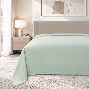 Cannon Single Flat Sheet, 144 Thread Count, 100% Cotton, 168x250cm, Green