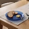 Borosil Aura Glass Side Plate, Blue, 7.5-Inch