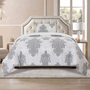 Comforter Set DES-22, 3 PCS, 160x220cm, Elegant Printed Design