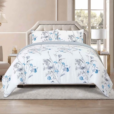 Comforter Set DES-31, 4 PCS, 240x220cm, Elegant Printed Design