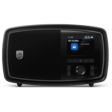 Philips TAV2000FB Portable FM Radio with Bluetooth and Digital Display, Black