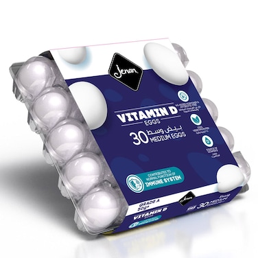 Jenan Vitamin D Medium Eggs, 30 PCS