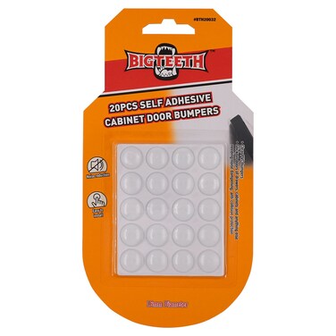 Big Teeth Self-Adhesive Cabinet Door Bumpers, 16mm Diameter, 20 PCS