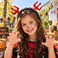 Halloween Devil Trident Headband, Black and Red