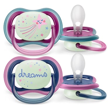 Philips Avent Ultra Air Pacifiers for Babies 6-18 Months SCF376/14, Pack of 2