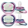 Philips Avent Ultra Air Pacifiers for Babies 6-18 Months SCF376/14, Pack of 2