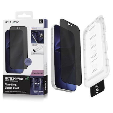Hyphen Defendr Matte Privacy Tempered Glass for iPhone 18 Pro Max