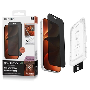 HYPHEN Total Privacy Defender Tempered Glass Screen Protector for Apple iPhone 18 Pro Max