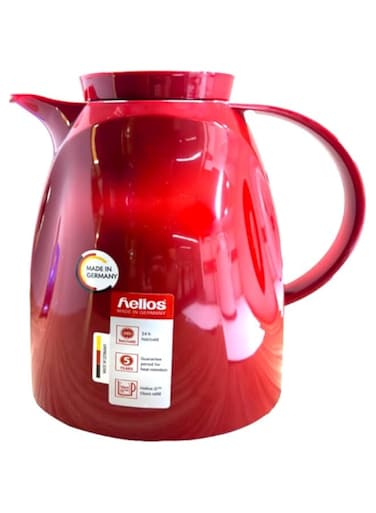 Helios BEST Flask 650ml, Red (8765-325) - 24hrs Hot/Cold Retention - Easy Cleaning - Suitable for Tea &amp; Coffee