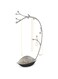 Umbra Orchid Jewelry Organizer And Necklace Holder With Built-In Dish For Rings, Earrings, And Bracelets, Gun Metal