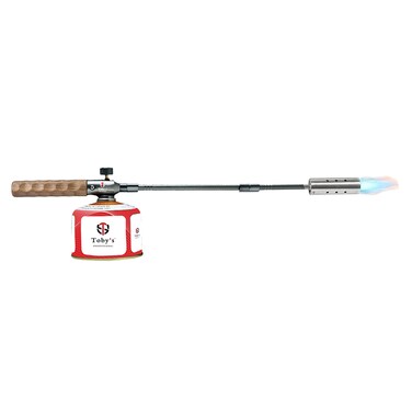 Toby's Fire Torch 01 with Stainless Steel Burner and Wooden Handle