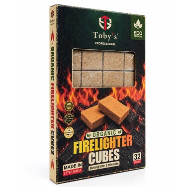 Toby's Organic Firelighter Cubes, 32 Cubes