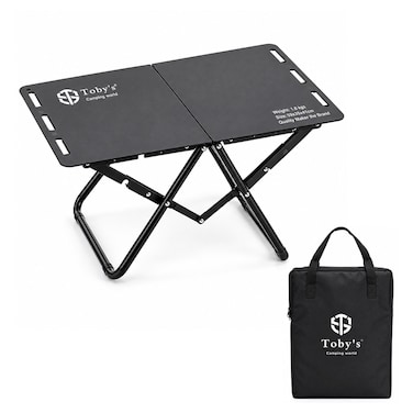 Toby's Camping Table 09 Foldable, 58x35x41cm, Black