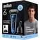 Braun Series 6 62-B7500cc Wet and Dry Electric Shaver with 4-in-1 SmartCare Center, Blue