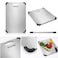 Winsor Stainless Steel Cutting Board Set, Scratch Resistant, Knife Friendly, Dishwasher Safe, Silver, 2 Pieces, WR80848