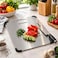 Winsor Stainless Steel Cutting Board Set, Scratch Resistant, Knife Friendly, Dishwasher Safe, Silver, 2 Pieces, WR80848