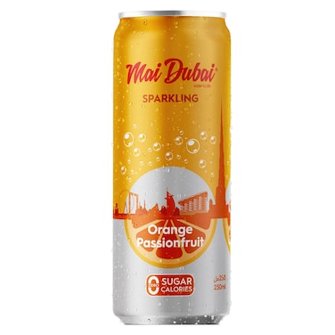 Mai Dubai Sparkling Water Orange Passionfruit, 250ml