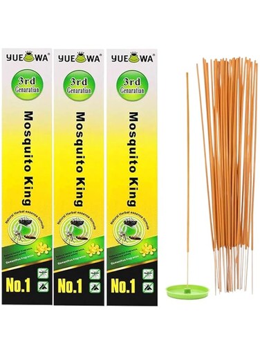 Valuxe Mosquito Repellent Incense Sticks 90 pcs, Made with Natural Plant Based Ingredients, DEET FREE Very Effective/Long Lasting - Osmanthus Scented. (3 packs)