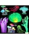 Tazweeq Glowing Fish Tank Decorations Plants with 2 Style, Glowing Seaweed, Anemones, Imitation Coral, Jellyfish, Lotus Leaves, Mushrooms For Aquarium Decoration