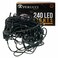Perucci Original 240 LED String Lights, Warm White, Green Cable