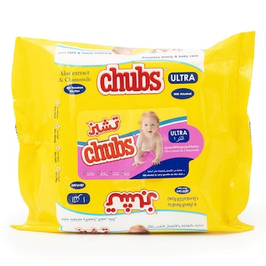 Chubs Baby Ultra Aloe Extract and Chamomile Wipes, 20 Wipes
