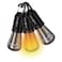 Expert LED Rechargeable Hanging Bulbs, Black, Set of 3