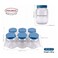 Feelings PET Storage Jar Set with Blue Lids, 750ml, 6 PCS