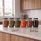 Feelings PET Storage Jar Set with Blue Lids, 750ml, 6 PCS
