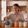 Feelings PET Storage Jar Set with Blue Lids, 750ml, 6 PCS