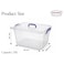 Feelings Clear PP Plastic Storage Container with Blue Latches and Carry Handle, 20L