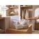 Feelings Clear PP Plastic Storage Container with Blue Latches and Carry Handle, 20L