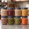 Feelings PET Storage Jar Set with Blue Lids, 500ml, 8 PCS