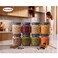 Feelings PET Storage Jar Set with Blue Lids, 500ml, 8 PCS