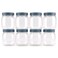 Feelings PET Storage Jar Set with Blue Lids, 500ml, 8 PCS