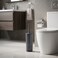 MagicWiz Toilet Brush and Caddy Set, 40cm, Grey