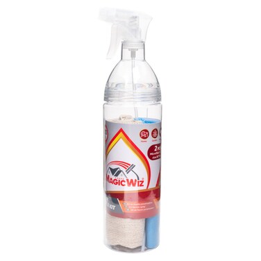 MagicWiz Spray Bottle with 2 PCS Microfiber Cloths, 600ml
