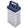 Fackelmann Stainless Steel Mini Box Grater with Multipurpose Grating Surfaces and Ergonomic Handle, Blue and Silver