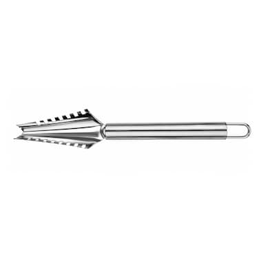 Fackelmann Elemental Stainless Steel Fish Scaler with Serrated Scraping Head and Ergonomic Handle, Silver