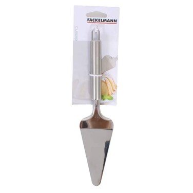 Fackelmann Elemental Stainless Steel Cake Server with Ergonomic Handle and Hanging Loop, Silver
