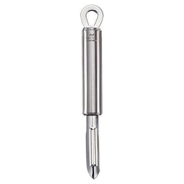 Fackelmann Stainless Steel Vegetable Peeler with Ergonomic Handle and Hanging Loop, 18.5cm, Silver