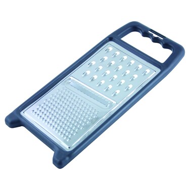 Fackelmann Stainless Steel Universal Grater with Multipurpose Grating Surface and Ergonomic Handle, Blue and Silver