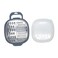 Fackelmann Stainless Steel Box Grater with Handle and Collection Container, Grey and White