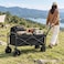 Toby's Camping Trolley 03 Foldable Utility Wagon with Pull Handle, Black