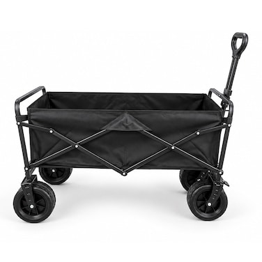 Toby's Camping Trolley 03 Foldable Utility Wagon with Pull Handle, Black