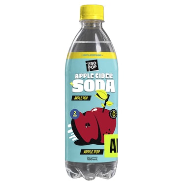 ZRO POP Apple Cider Soda, 500ml